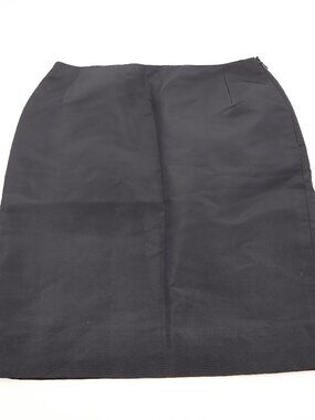 Oscar de la Renta Pencil Skirt Womens 6 Black Silk Blend Structured‎ Made in USA